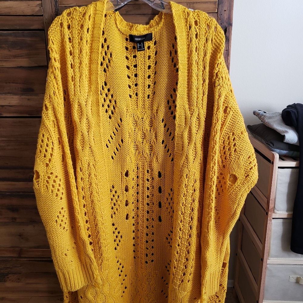 Boho Mustard colored cardigan